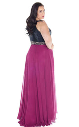 Mac Duggal Fabulouss 77364F Purple-Black