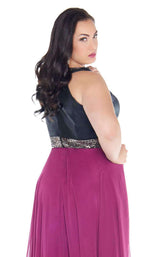 Mac Duggal Fabulouss 77364F Purple-Black