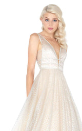 Mac Duggal 77402M Nude/Silver