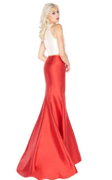 Mac Duggal 77408A Red-Cream