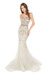 Mac Duggal 79180D Crystal-Taupe