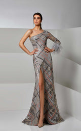 Modessa Couture M20245 Mauve-Chalk