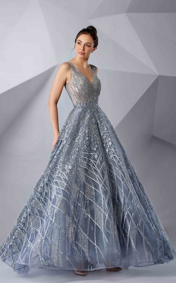 Modessa Couture M20246 Dusty Blue