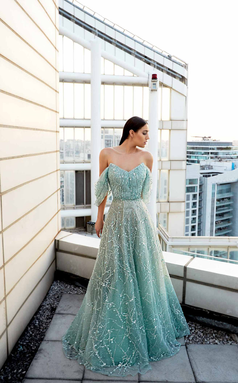 Modessa Couture M20337 Prom Dress - Frosty-Green | NewYorkDress Modessa Couture M20337 Prom Dress - Frosty-Green | NewYorkDress