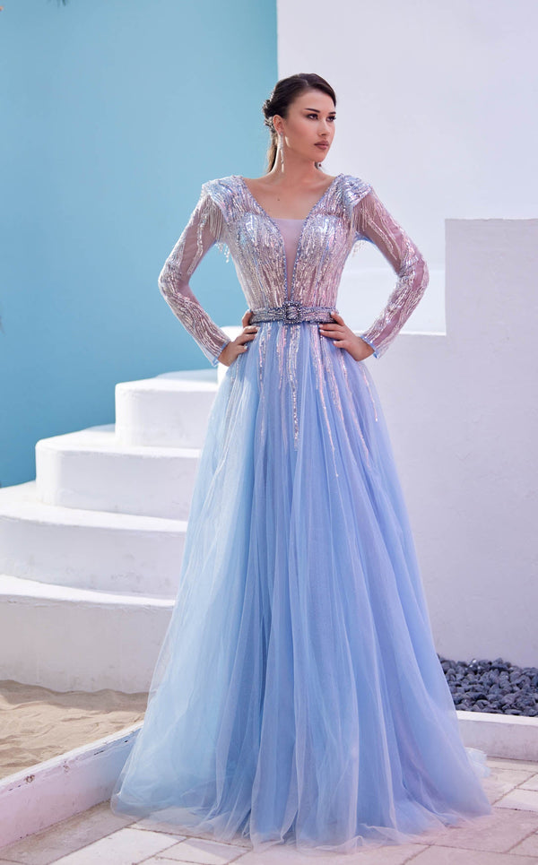 Modessa Couture M20362 Blue