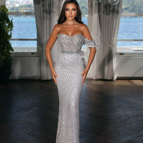Modessa Couture M22402 Prom Dress - Coffee