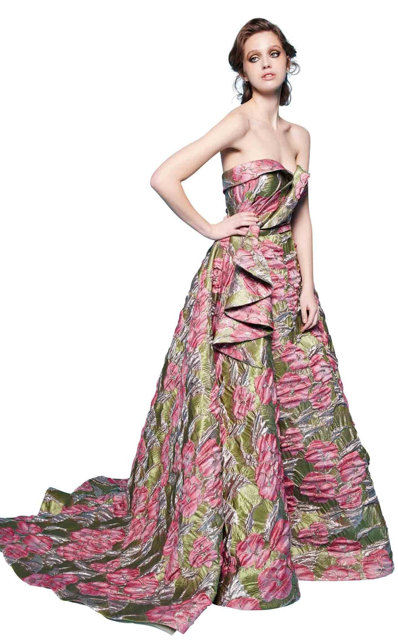 MNM Couture N0231 Green-Pink