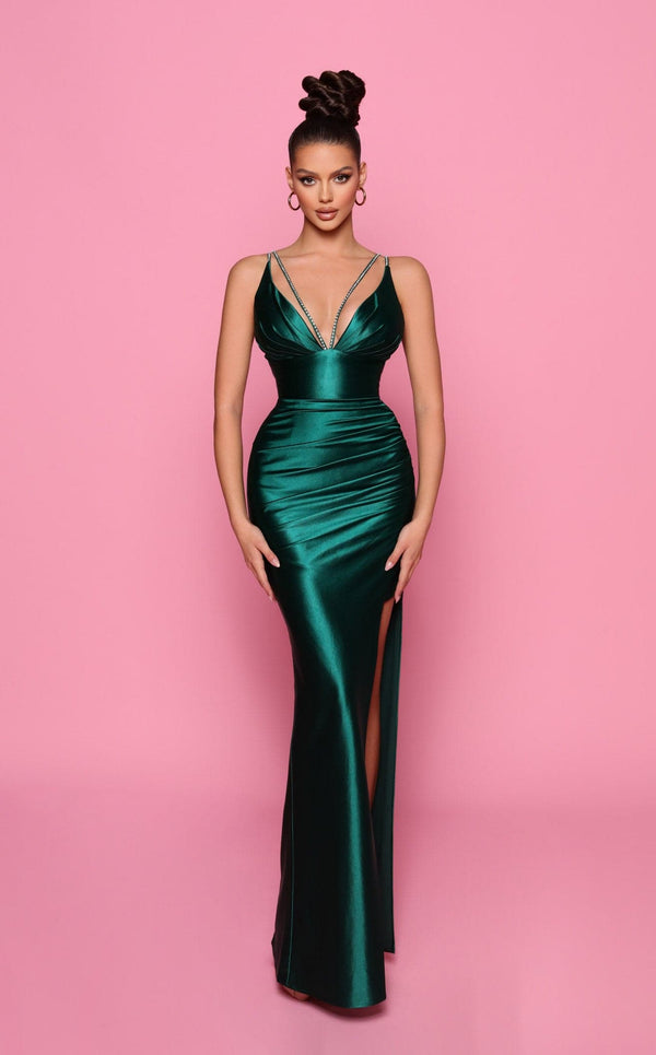 Nicoletta NP159 Dress Dark-Emerald