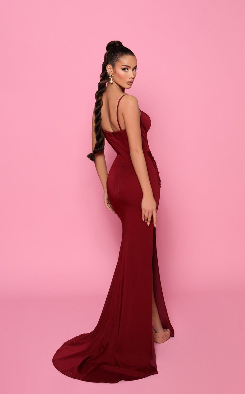 Nicoletta NP164 Dress Wine