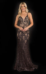 Nina Canacci 8195 Black-Rose-Gold