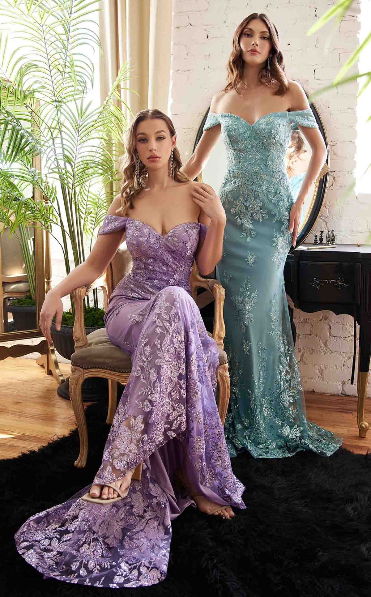 Ladivine OC014 Prom Dress - Robin Blue