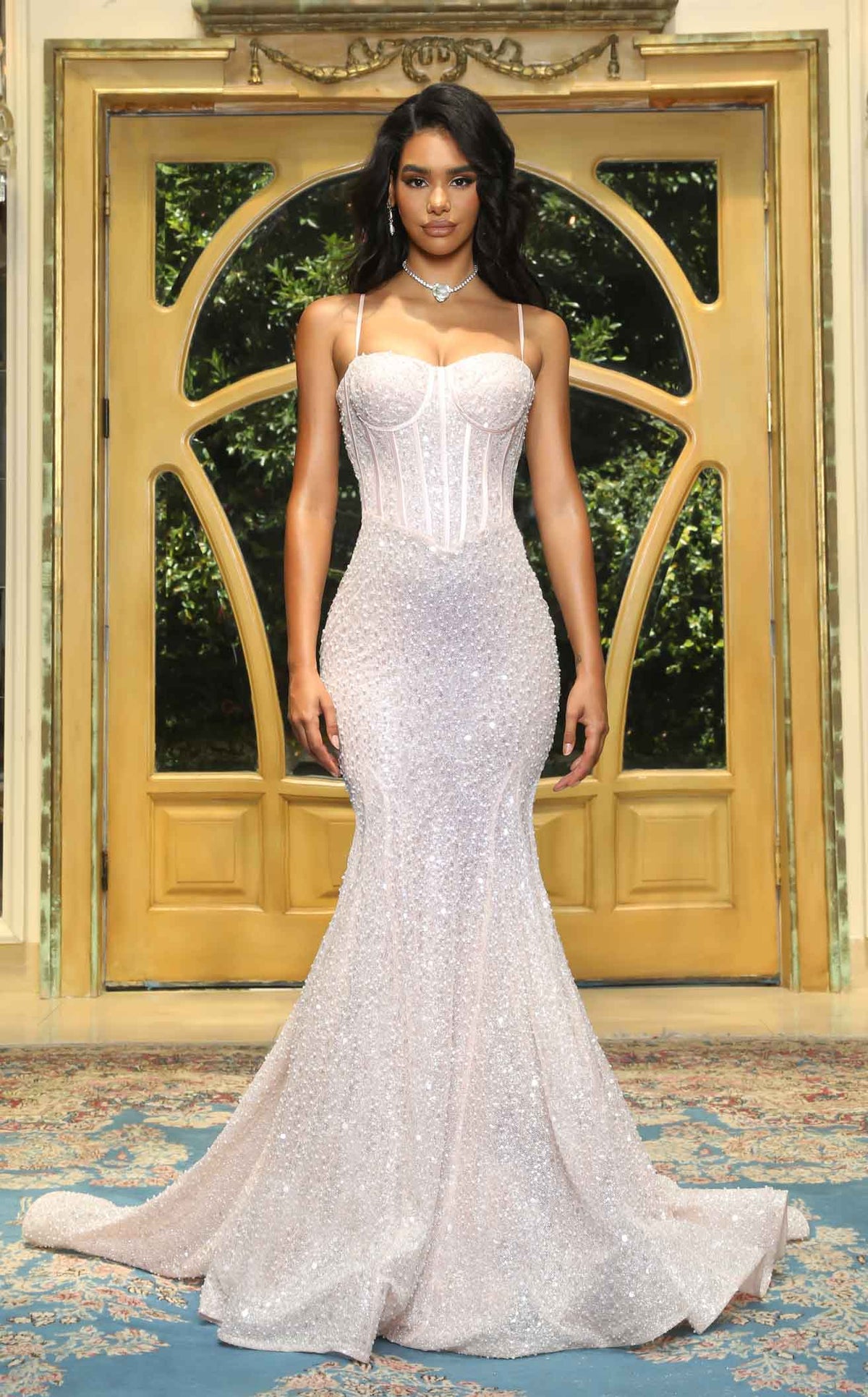 cinderella portia and scarlett prom dress Portia and Scarlett PS22036 Women's Formal Evening & Wedding Guest Dress - Cinderella-Pink