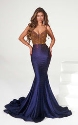 Portia and Scarlett PS22518 Navy/Gold