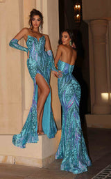 Portia and Scarlett PS24148 Dress Blue-Turquoise