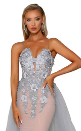Portia and Scarlett PS6012 Silver/Nude