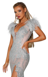 Portia and Scarlett PS6072 Silver-Nude