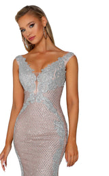 Portia and Scarlett PS6075 Silver/Nude