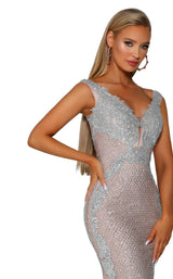 Portia and Scarlett PS6075 Silver/Nude