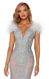 Portia and Scarlett PS6095 Silver/Nude