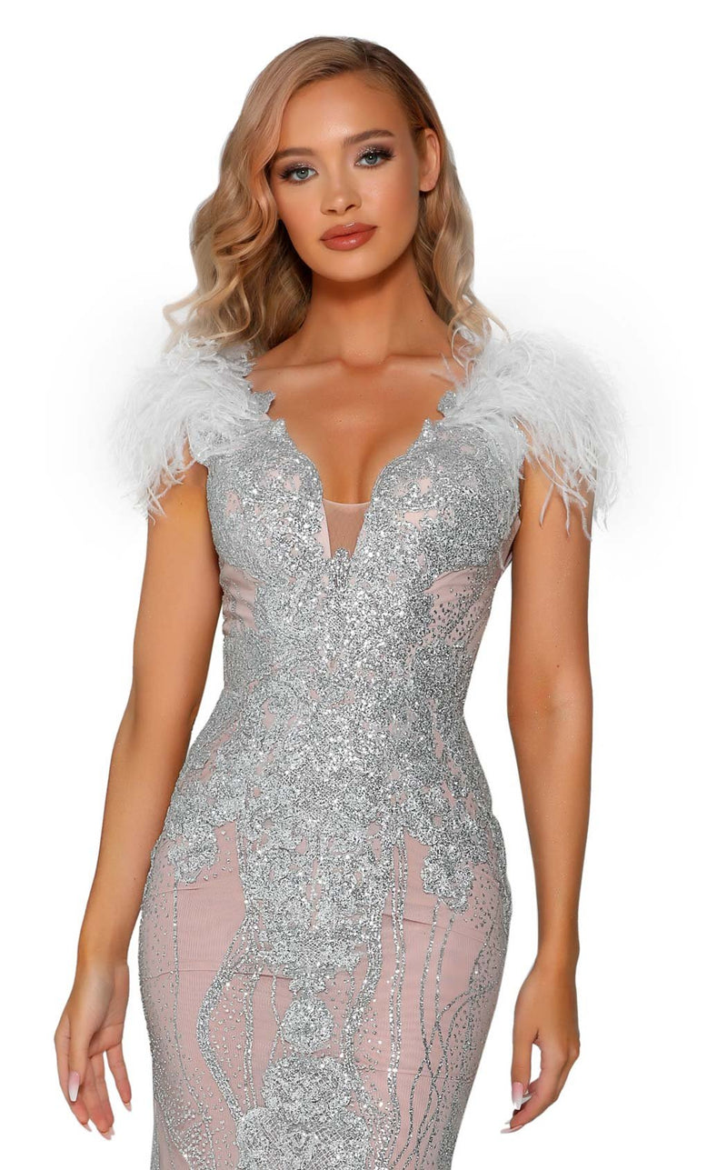 Portia and Scarlett PS6095 Silver/Nude