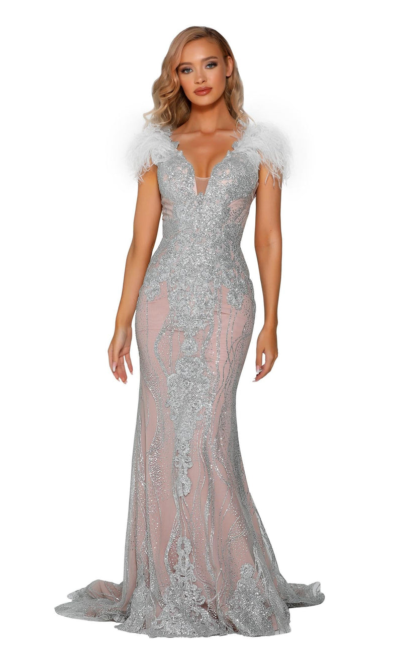 Portia and Scarlett PS6095 Silver/Nude