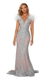 Portia and Scarlett PS6095 Silver/Nude
