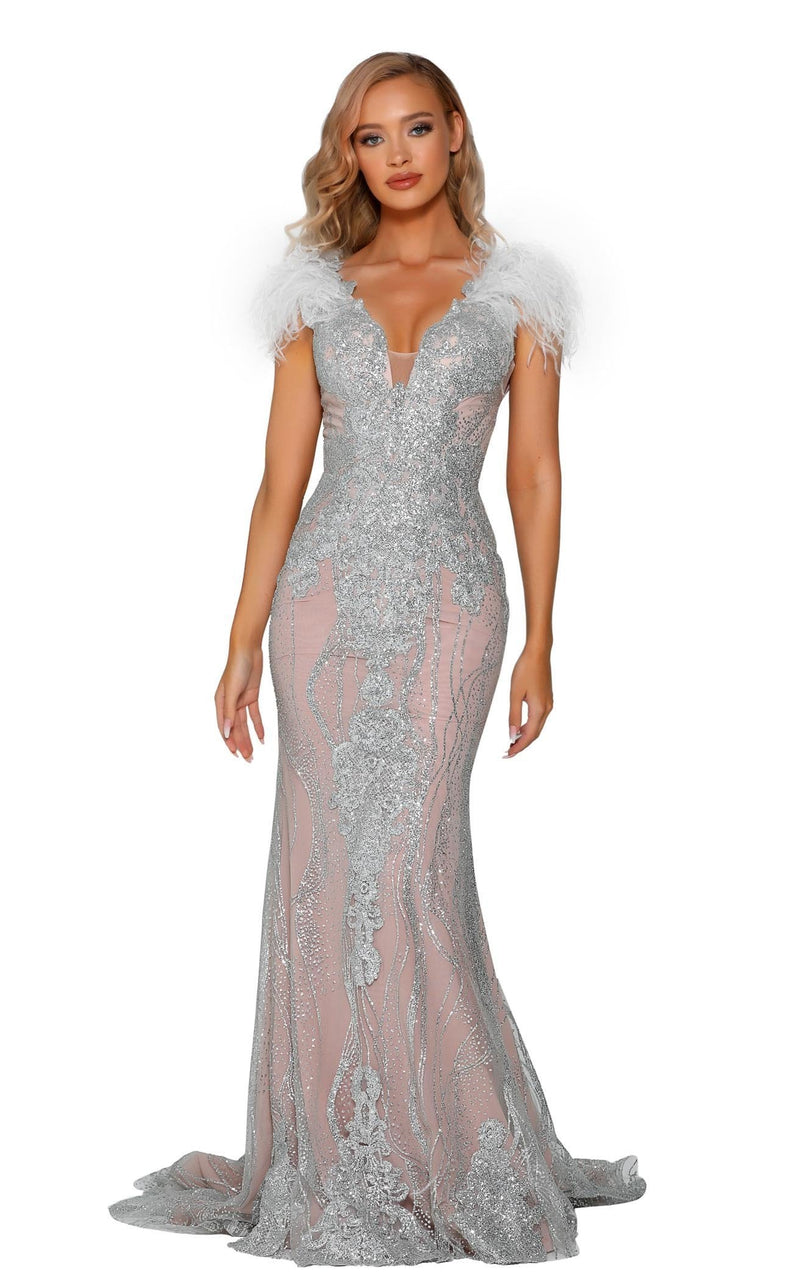Portia and Scarlett PS6095 Silver/Nude