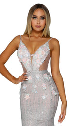 Portia and Scarlett PS6098 Silver/Nude