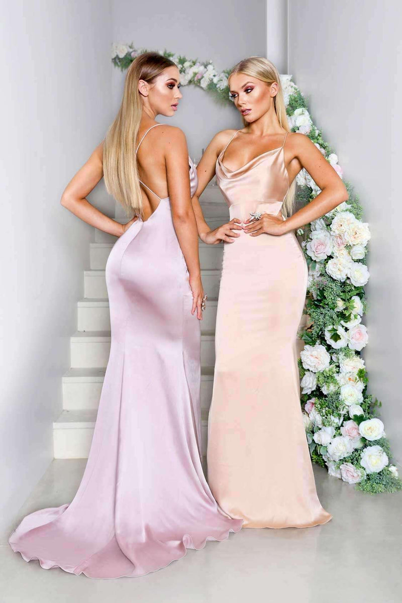 Portia and Scarlett Dana Gown Champagne/Pink