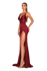 Portia and Scarlett Hugo Gown Deep-Red