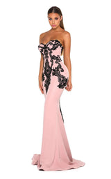 Portia and Scarlett Jasmine Gown Blush-Black
