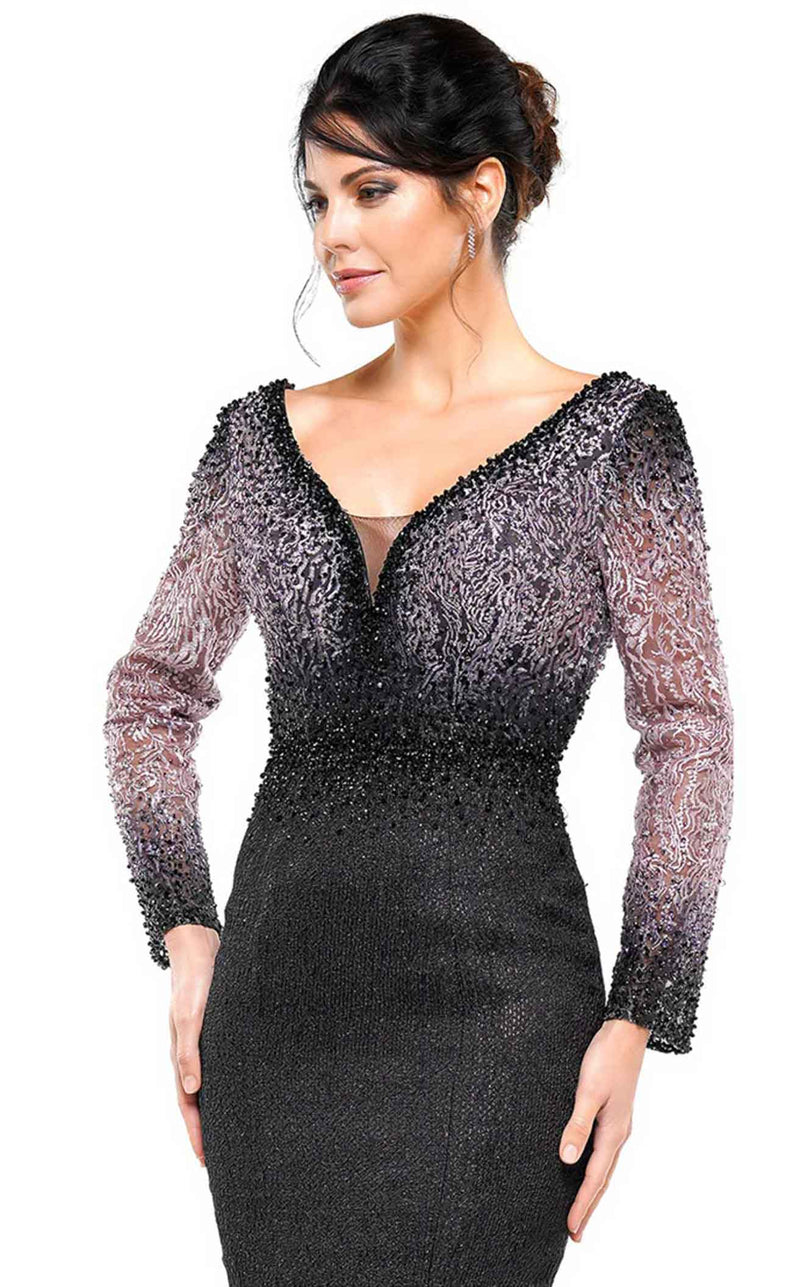 Rina Di Montella RD2672 Black-Mauve
