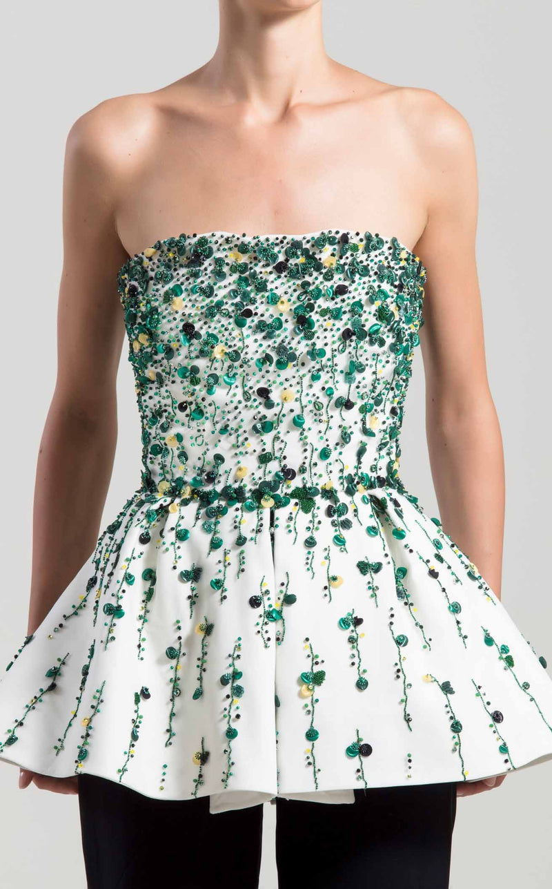Saiid Kobeisy RTWSS2038 White-Black-Emerald