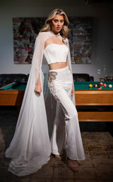 Rachel Allan 70613 Jumpsuit White