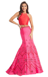 Rachel Allan 7502 Red/Fuchsia