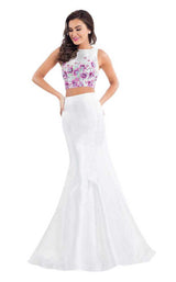Rachel Allan 7540 White Multi
