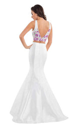 Rachel Allan 7540 White Multi