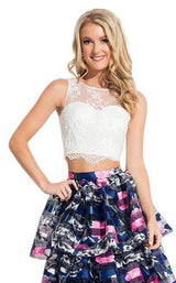 Rachel Allan 7653 White-Navy