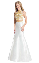 Rachel Allan 7680 White/Gold