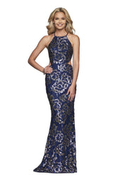 Faviana S10281 Navy/Gold