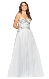 Faviana S10446 Ivory-Grey