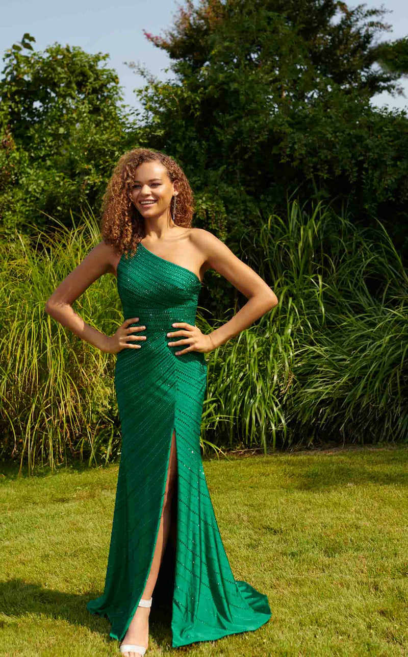 faviana emerald green dress Faviana 11245 Long Beaded Prom Formal Lace Dress
