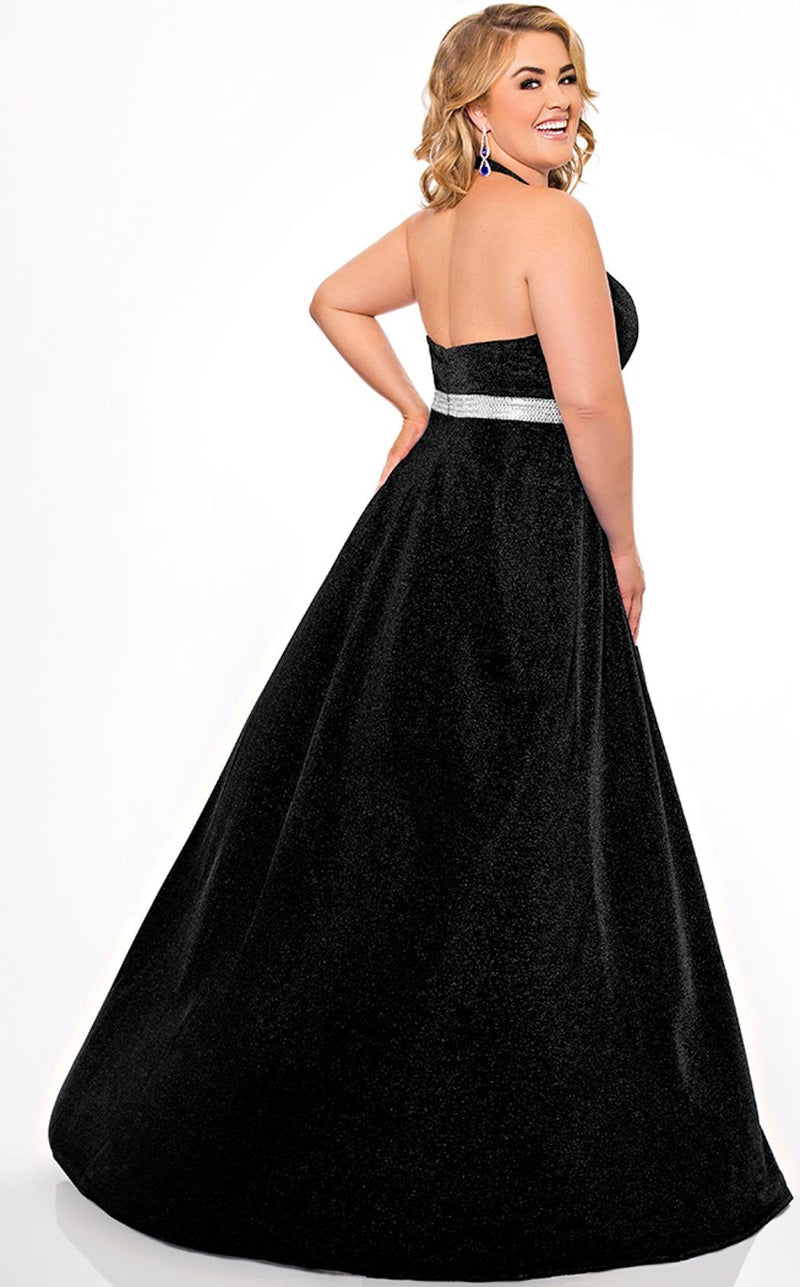 Sydneys Closet SC7289 Black-Shimmer