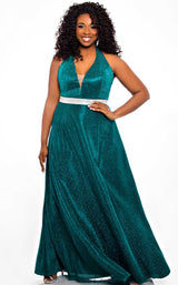 Sydneys Closet SC7289 Green-Shimmer