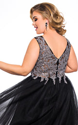 Sydneys Closet SC7298 Black/Silver