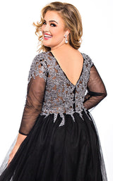 Sydneys Closet SC7299 Black-Silver
