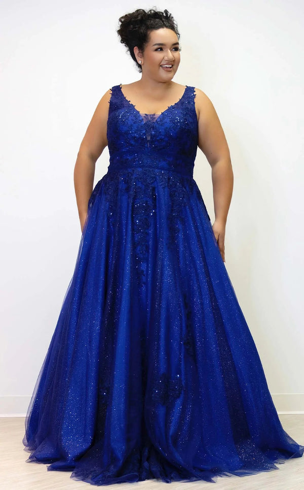 Sydney's Closet Plus Size Prom SC7344 Prom Gowns, Wedding Gowns