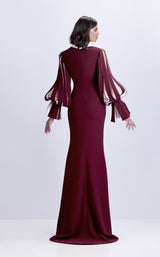 Apollo Couture SS018 Burgundy-Off-White