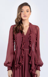 Zeena Zaki SS2103 Light-Maroon