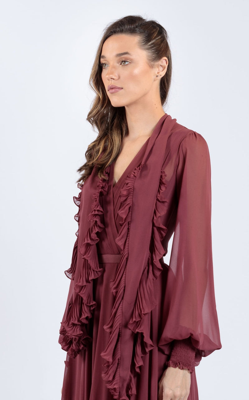 Zeena Zaki SS2103 Light-Maroon